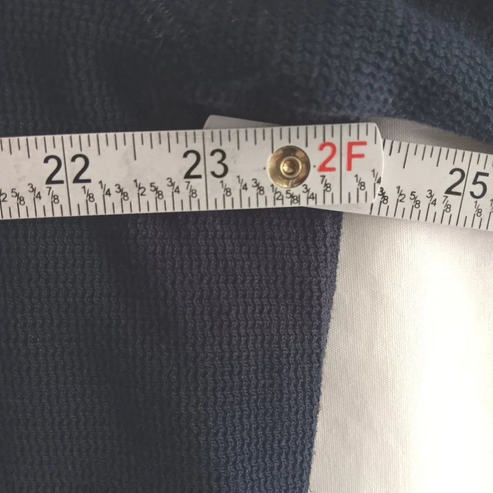 Banana Republic waffle textured Long Sleeve Shirt XL Navy Blue Cotton Blend Knit